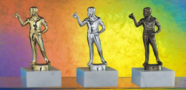 Metallfigur Dartwerfer